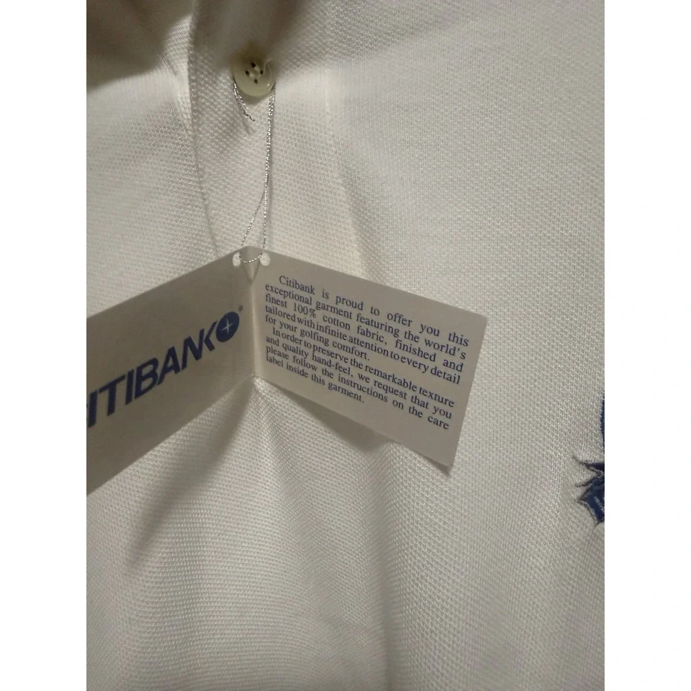 NWT 1997 PGA Championship Winged Foot Citibank Golf Polo Shirt XL White Vintage - Picture 3 of 11